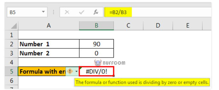 How to resolve error functions in Excel