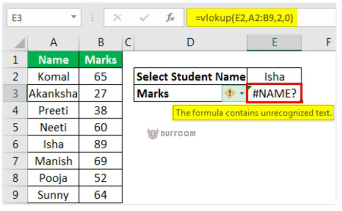 How to resolve error functions in Excel