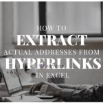 How to extract real addresses from Hyperlinks in Excel