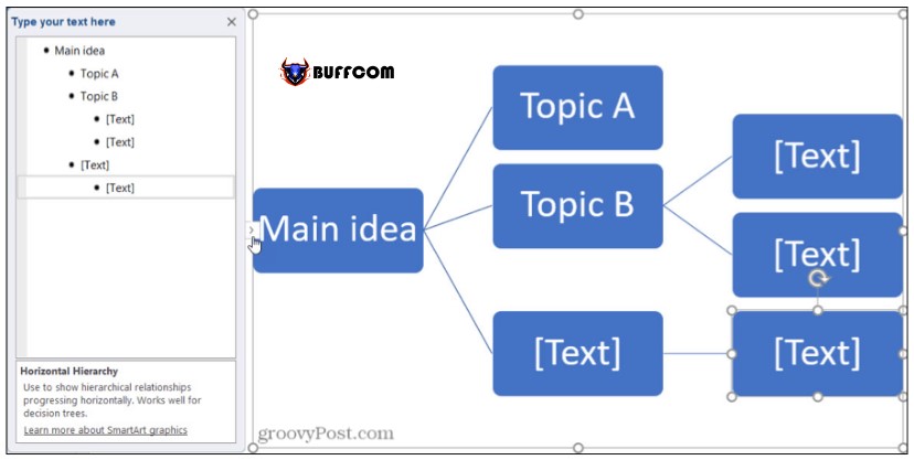 Draw a mind map in PowerPoint