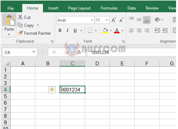 3 ways to enter data starting with 0 in Excel