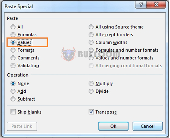 5 ways to use the Paste feature in Excel