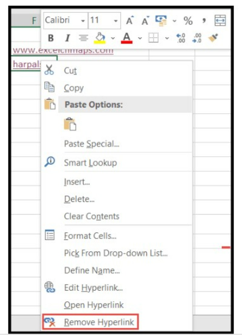 Add and Remove Hyperlinks in Excel 10