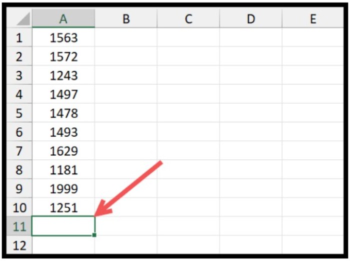 AutoSum in Excel 1