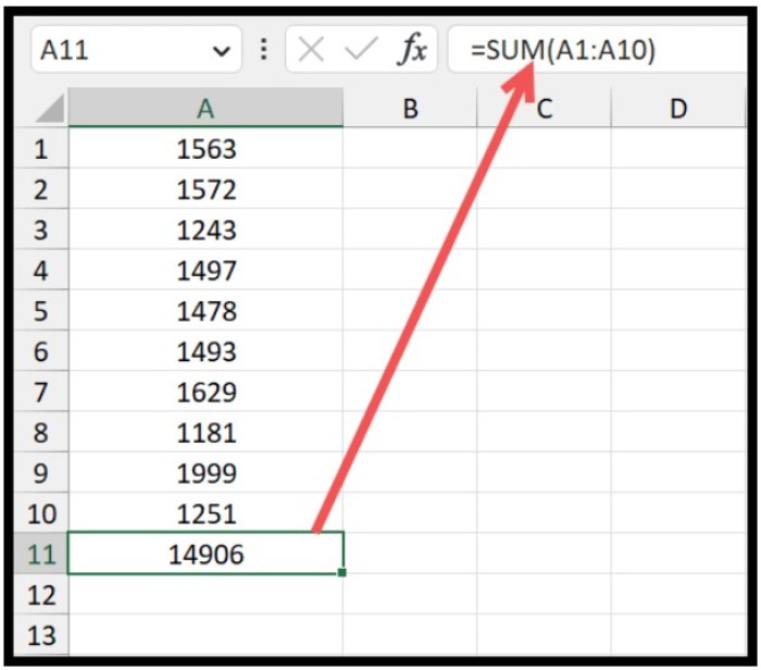 AutoSum in Excel 5