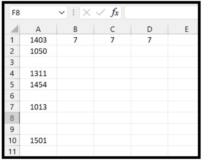 Blank Cells in Excel 5