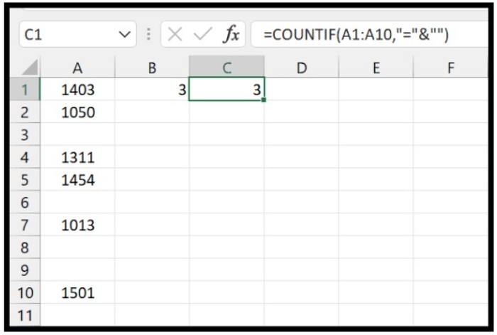 COUNTIF Function 6