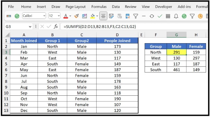 Calculate Group Sums 5