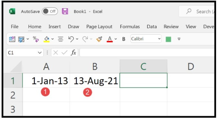 Calculating the Number of Years Between Two Dates in Excel