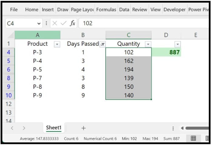 Calculating the Sum of Values Greater Than Zero Using SUMIF