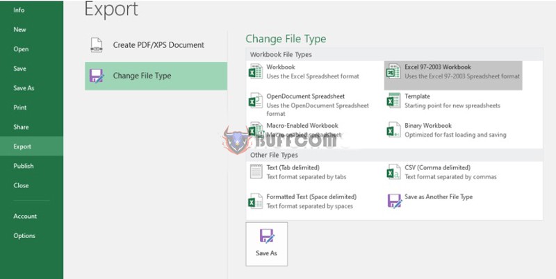 Convert Xlsx to Xls 4