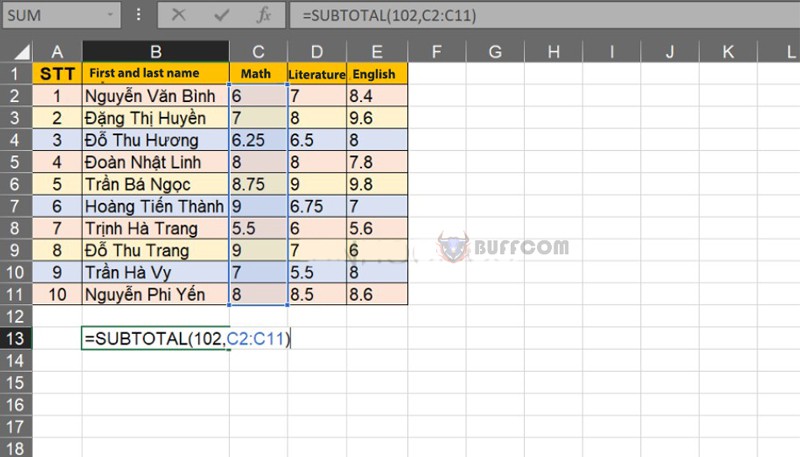 Count Cells by Color in Excel 1