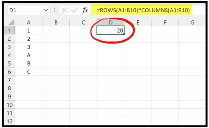 How to Count Total Number of Cells in Excel