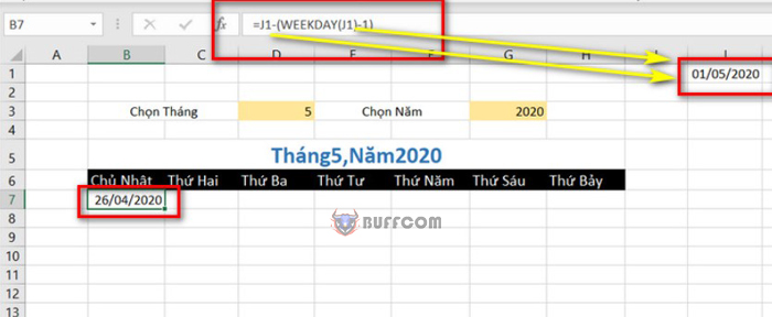 How to Create an Automated Calendar in Excel