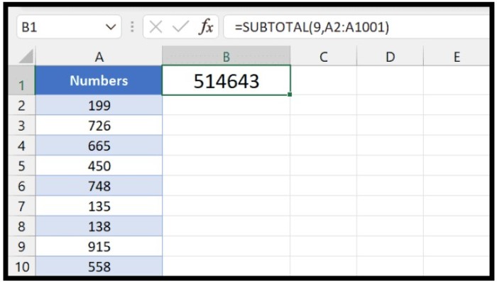How to Sum Visible Cells Only (Filter Cells) in Excel