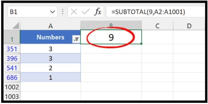 How to Sum Visible Cells Only (Filter Cells) in Excel