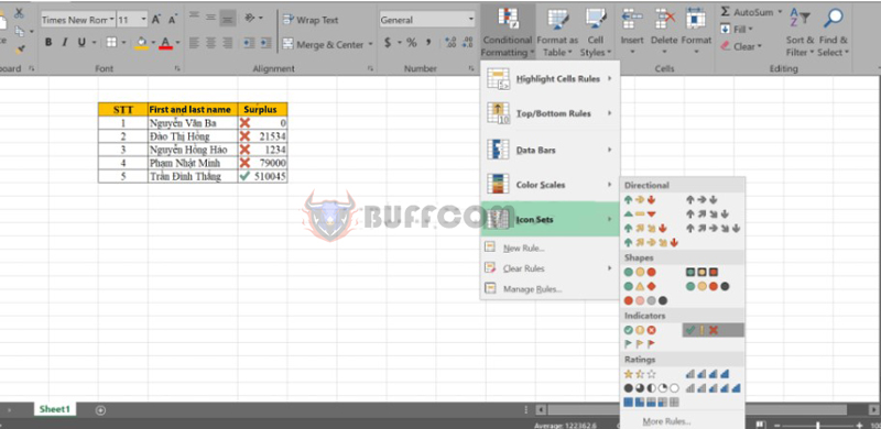 Formatting Data With Icons 2