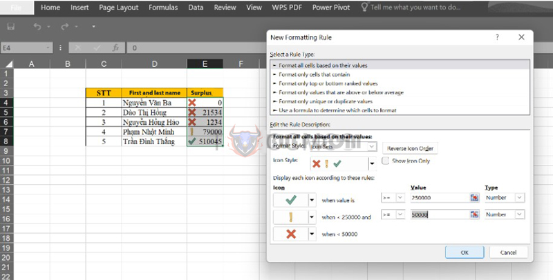 Formatting Data With Icons 3