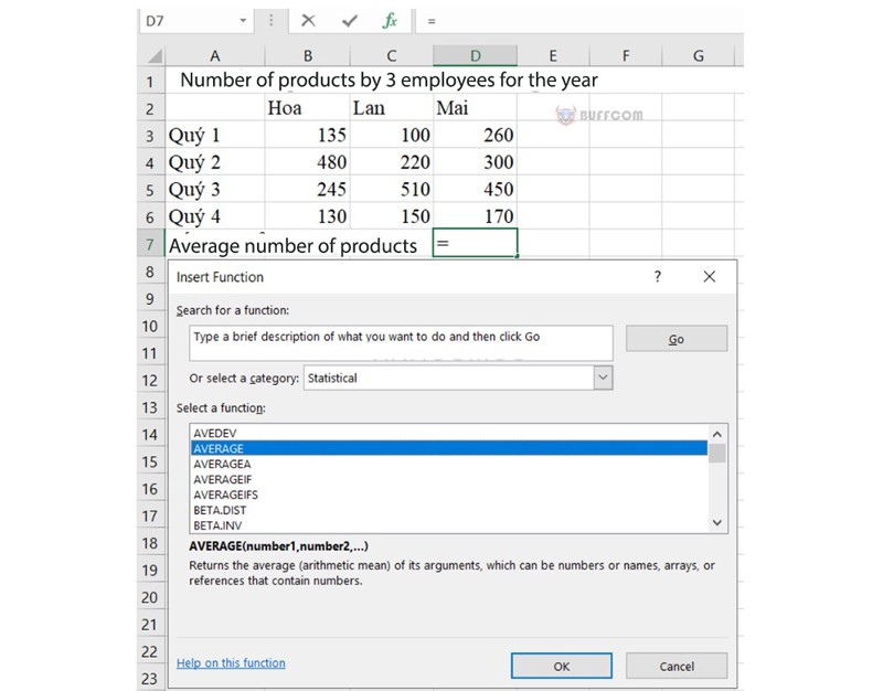 Function Wizard in Excel 4