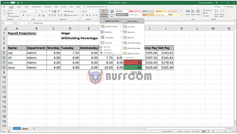 Functions And Excel Features 9