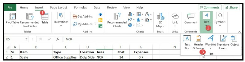 How to Add Watermark in Excel 1