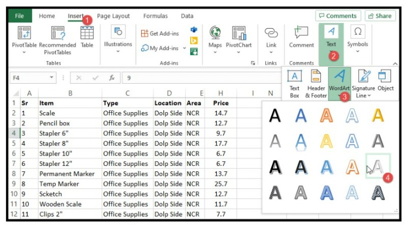 How to Add Watermark in Excel 14