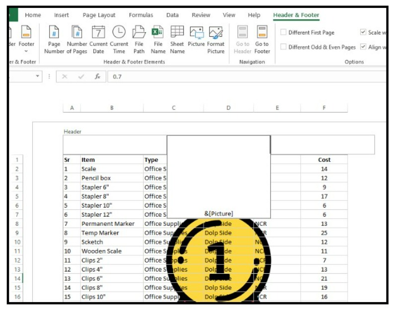 How to Add Watermark in Excel 5
