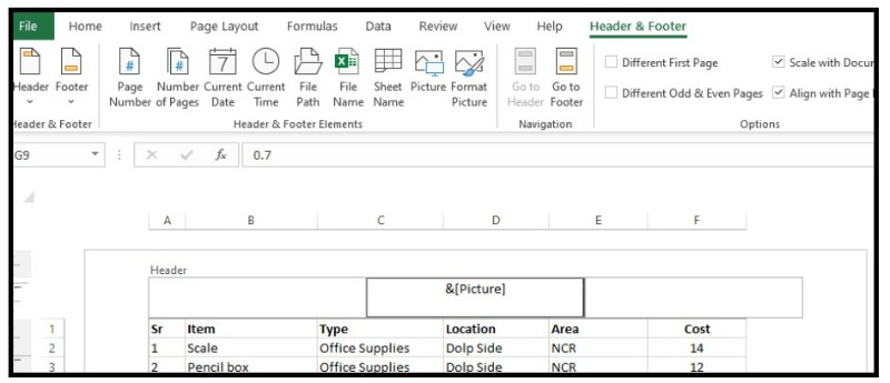 How to Add Watermark in Excel 7