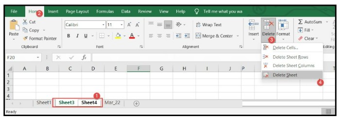 How to Add and Delete a Worksheet in Excel 7
