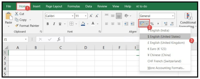 How to Apply Accounting Number Format in Excel 2