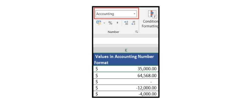 How to Apply Accounting Number Format in Excel 7