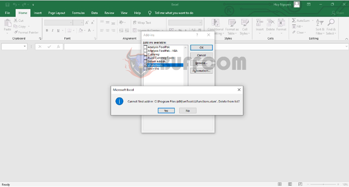 How to Disable and Delete Add ins in Excel