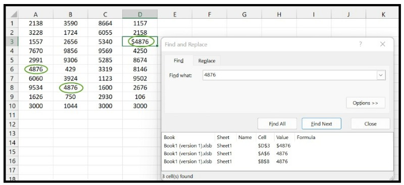 How to Find and Replace in Excel 3