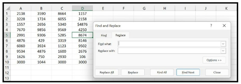 How to Find and Replace in Excel 4