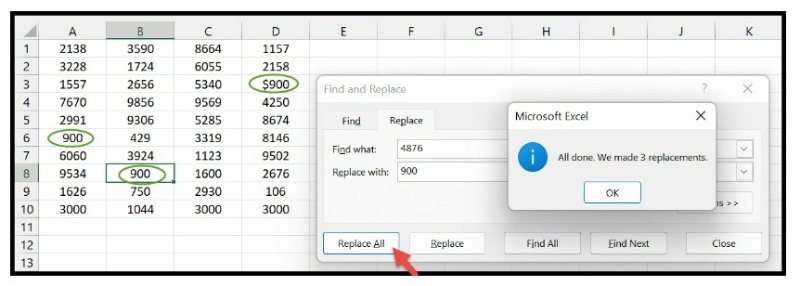 How to Find and Replace in Excel 6