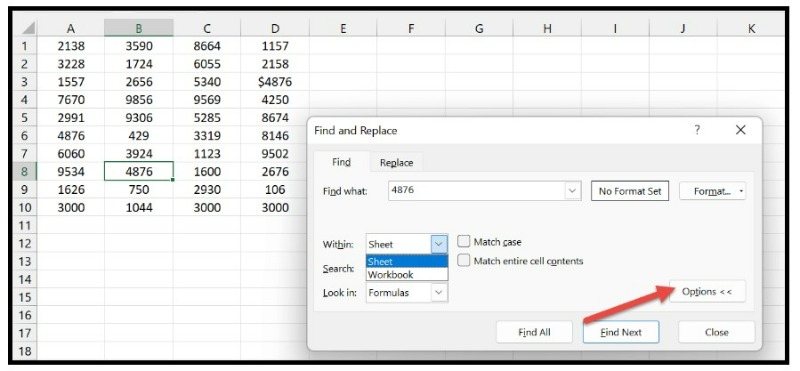 How to Find and Replace in Excel 7