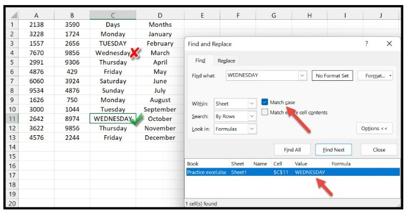 How to Find and Replace in Excel 9