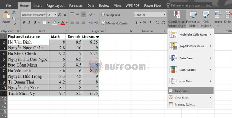 How to Highlight in Excel 6