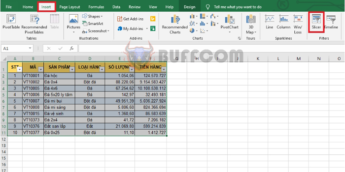How to Use Slicer Tool to Filter Data in Excel