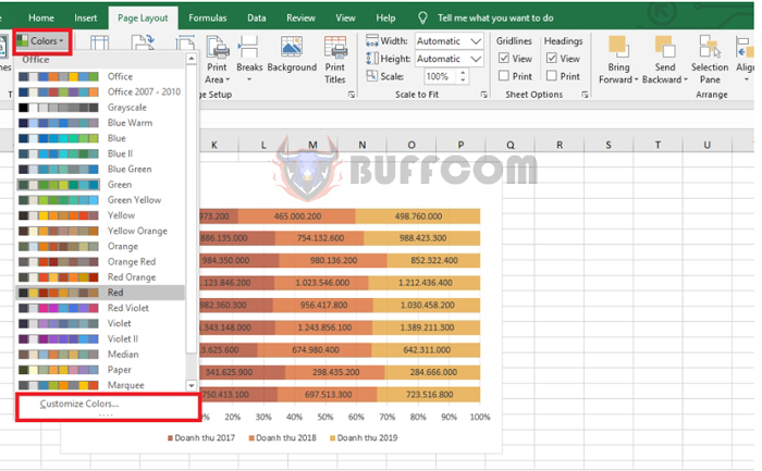 How to Use Themes Tool to Adjust Colors and Fonts in Excel