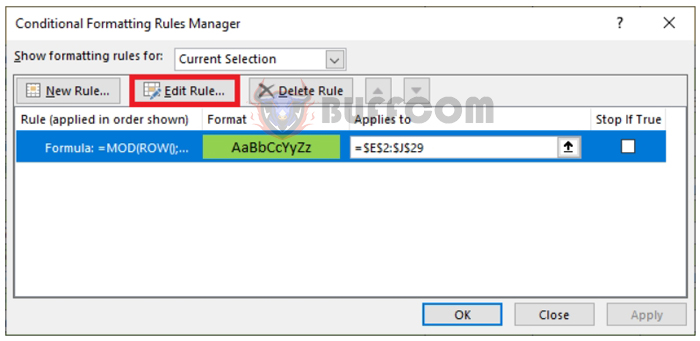 How to alternate row colors in Excel