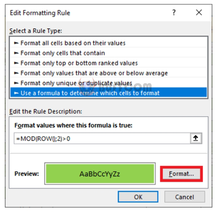 How to alternate row colors in Excel