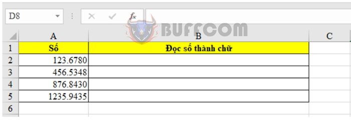 How to convert decimal numbers into words in Excel