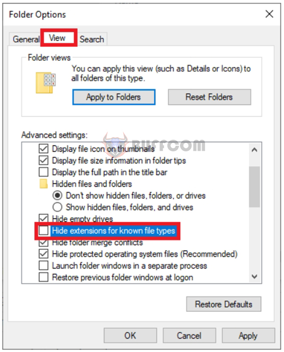 How to display the file extension of Excel files and the differences between their types