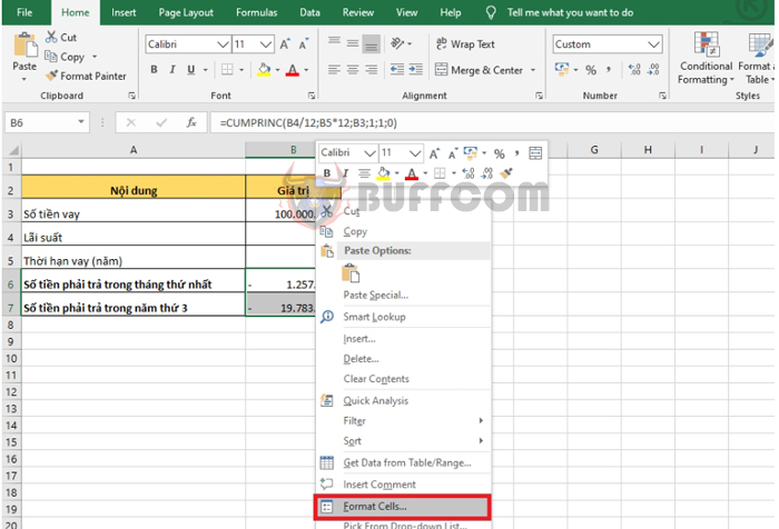 How to format negative numbers in parentheses using Format Cells in Excel