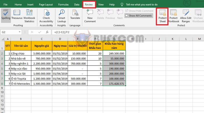 How to lock and hide formulas in Excel