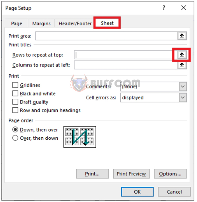 How to repeat table header row in Excel on the next page