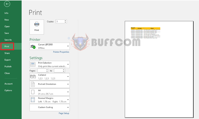 How to use the Print Selection feature to print selected areas in Excel