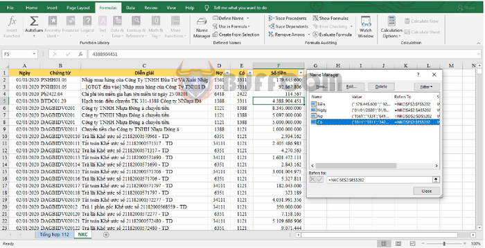 How to use the SUMIFS function to create a summary table of bank accounts in Excel