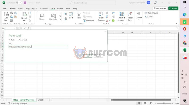 Import Data from a Website to Excel 2